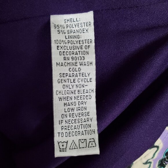 Joan Rivers Size 2X Jacket Collarless Open Floral Lace Trim Jersey Knit Lined - Picture 9 of 10